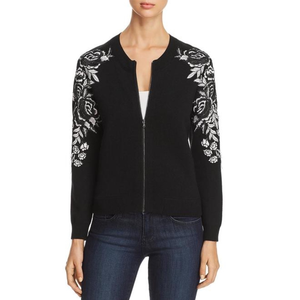 Kobi Halperin Elle Black Sweater/Bomber Jacket